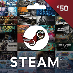 STEAM WALLET GIFT CARD $50 USD ✅(US ACCOUNT)