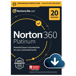 Norton 360 Platinum 20 devices / to April 05,2026