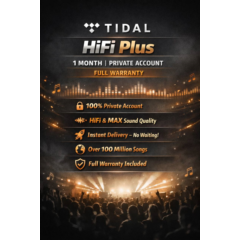 🎧 TIDAL HiFi Plus 1 Месяц ✦ Приватный Аккаунт ✦ Гарантия | H-24