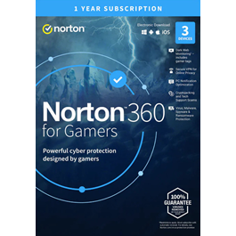 Norton 360 for Gamers 3 Devices / 1 year Global