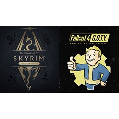 🎮SKYRIM ANNIVERSARY EDITION + FALLOUT 4 G.O.T.Y XBOX🔑