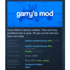 Garry&acute;s Mod АВТОДОСТАВКА STEAM РОССИЯ