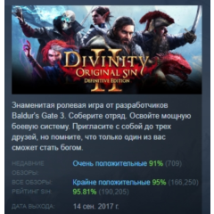 Divinity Original Sin 2 Definitive Edition АВТОДОСТАВКА STEAM РОССИЯ