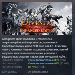 Divinity: Original Sin Enhanced Edition АВТОДОСТАВКА STEAM РОССИЯ