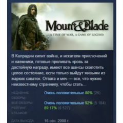 Mount and Blade АВТОДОСТАВКА STEAM РОССИЯ