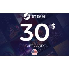 Steam Wallet Gift Card $30 USD