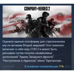 Company of Heroes 2 АВТОДОСТАВКА STEAM РОССИЯ