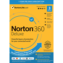 Norton 360 Deluxe  3 devices / 1 year  (Global)