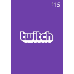 ✅ Twitch Gift Card 15$ USD КЛЮЧ UNITED STATES