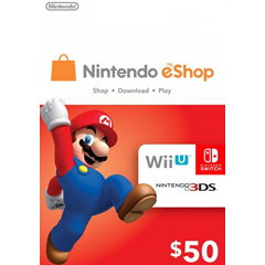 Nintendo eshop 50$ USA - без комиссии