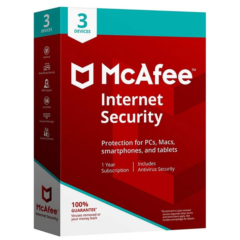 🔴MCAFEE INTERNET SECURITY 3 ПК 1 год