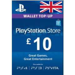 PLAYSTATION NETWORK (PSN) £ 10 GBP (UK) Великобритания