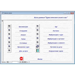 База данных Туристическое агентство Access