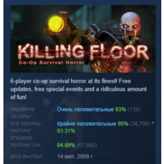 Killing Floor АВТОДОСТАВКА STEAM РОССИЯ