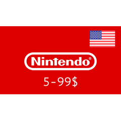 ✅Nintendo🔥Gift Card 10$—99$🔵(USA) [Оплата картой]