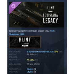 Hunt: Showdown 1896 - Louisiana Legacy DLC STEAM РОССИЯ