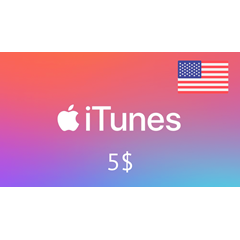 iTunes 🔥 Gift Card -   5$ 🇺🇸(USA) [Без комиссии]