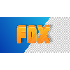 FOX 3D эффект для шрифта с эффектом бликов и тенью