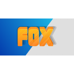 FOX 3D эффект для шрифта с эффектом бликов и тенью
