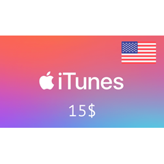 iTunes 🔥 Gift Card -  15$ 🇺🇸(USA) [Без комиссии]