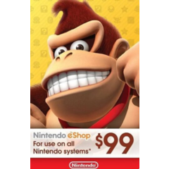 🎁 КАРТА ОПЛАТЫ NINTENDO ESHOP — 99 USD [USA]