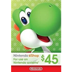 🎁 КАРТА ОПЛАТЫ NINTENDO ESHOP — 45 USD [USA]