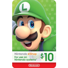 Nintendo eShop Gift Card $10 USD🕹️(США)🔥Лучшая цена🔥