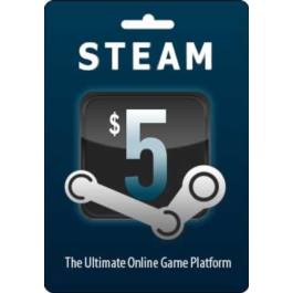 ⭐5 $ USD Steam Wallet Card US account