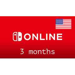 ✅Nintendo Switch Online🔥Gift Card-  3 месяца 🇺🇸 (US)