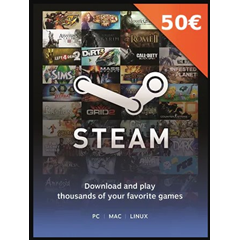 ✅ Подарочная карта Steam Wallet - €50 EUR (регион ЕС)