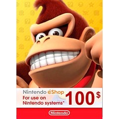 🎁 КАРТА ОПЛАТЫ NINTENDO ESHOP — 100 USD [USA]