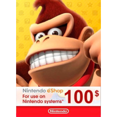 🎁 КАРТА ОПЛАТЫ NINTENDO ESHOP — 100 USD [USA]