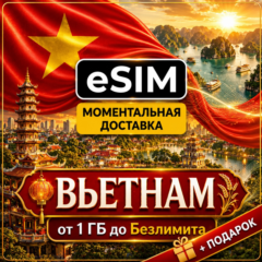 eSIM | Вьетнам | Мобильный Интернет | Ханой Хошимин Дананг Нячанг | Premium есим