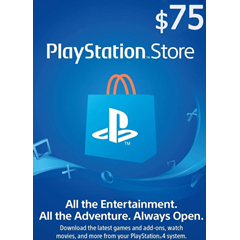 PLAYSTATION NETWORK CARD 75$ USD ✅(USA)🎮