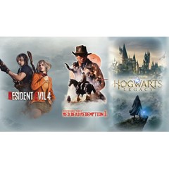 Red Dead Redemption 2 + Resident Evil 4+Hogwats Legacy