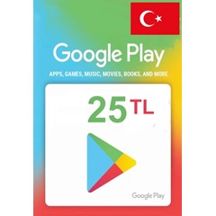 25 TL Google Play Подарочная Карта