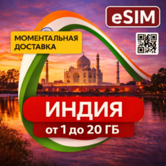 eSIM | Internet  Индия + Гоа | AIRALO | Premium | есим