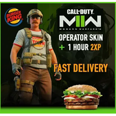 🍔 BURGER TOWN CКИН ОПЕРАТОРА + 1H 2XP Boost COD MW2 🍔