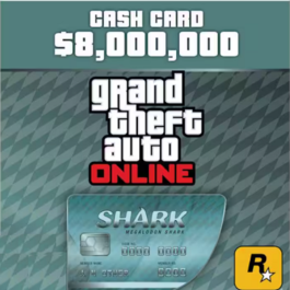 GTA ONLINE: MEGALODON SHARK CASH CARD 8,000,000$ ✅(PC)