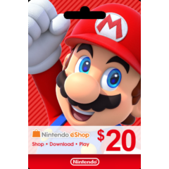 ⭐20$ US Nintendo eShop Gift Card (USA) ✅ [Без комиссии]