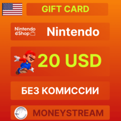 ⭐20$ US Nintendo eShop Gift Card (USA) ✅ [Без комиссии]