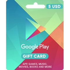 ✅Google Play ✅Gift Card 5 $ USD (USA🇺🇸)Моментально