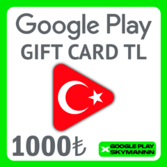 GOOGLE PLAY GIFT CARD 1000 TL ТУРЦИЯ АВТО ВЫДАЧА 24/7