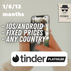 ⬛️ TINDER PLATINUM 🌹 [неделя/6 месяцев] 🌐ВЕСЬ МИР