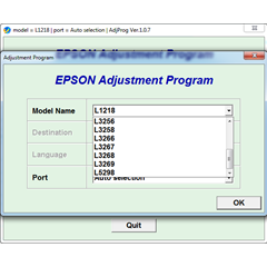 Adjustment program Epson L1218, L1258, L1259, L3218 ...