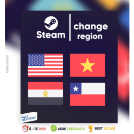 ✨CHANGE STEAM REGION USA/EGYPT/CHILE/VIETNAM (FAST)✔️