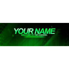 Psd-template banner (caps) for Twitch Neon