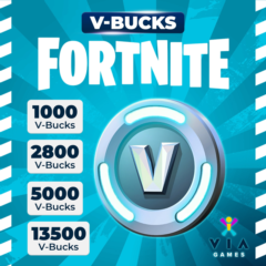 Fortnite Пополнение V Bucks EPIC GAMES 1000—2800—5000—13500