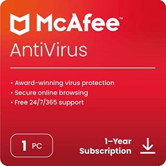 McAfee AntiVirus 2023 (1 Year / 1 PC) - Global Key