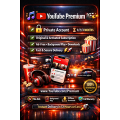 🎵 YouTube Premium 🎬✨ | 🔒 личный аккаун | ⏳ 1/2/3 мес | 🛡️ Гарантия ⚡ Мгновенно 🚀